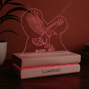 LAMPIXO Drewniana lampka LED RGB ORZEŁ