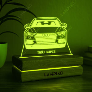 LAMPIXO Drewniana lampka LED RGB AUDI PRZÓD