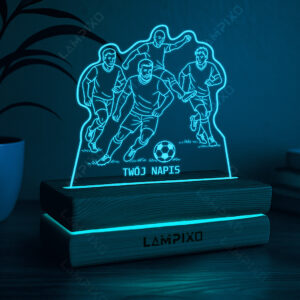 LAMPIXO Drewniana lampka LED RGB Piłkarze